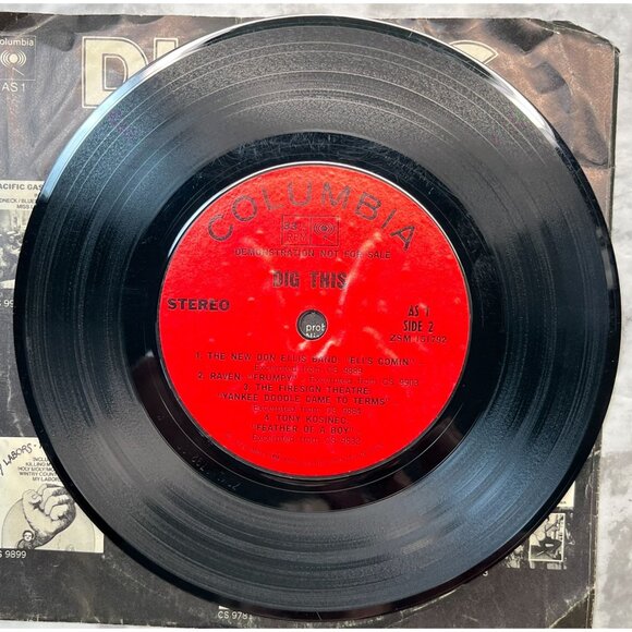 Dig This Columbia Promo Sampler Compact 33 1969 Moondog Santana Pete Seeger - Picture 6 of 8